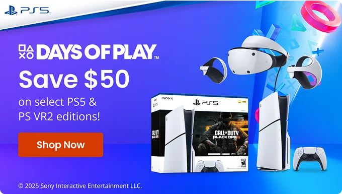 Save $50 on select PS5 & PS VR2 editions! | Shop Now