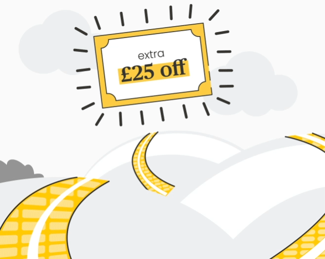 extra £25 off