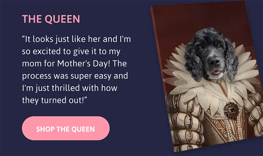 The Queen: It looks just like her and I'm so excited to give it to my mom for Mother's Day! The process was super easy and I'm just thrilled with how they turned out!