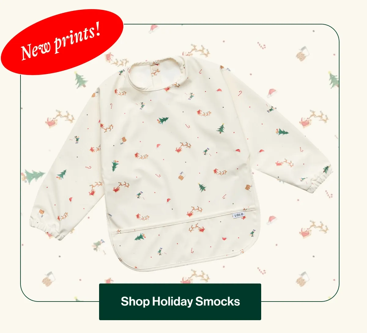 New prints! Christmas and Hanukkah. Shop Holiday Smocks