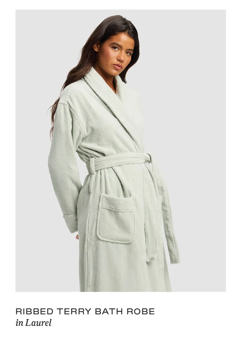 Ribbed Terry Bath Robe Ribbed Terry Bath Robe