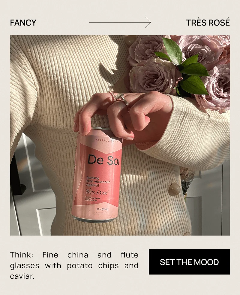 Fancy -  Très Rosé | Think: Fine china and flute glasses with potato chips and caviar.  |  Set the Mood