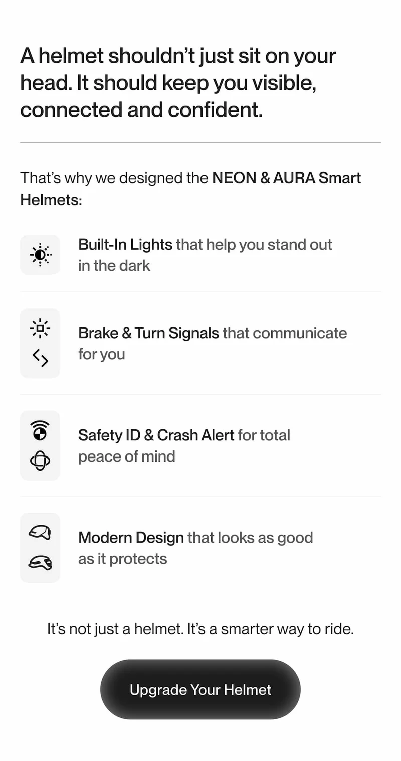Smart Lights Pro Dual features: waterproof, magnetic snap-on, and 360° visibility with brake and turn signals.