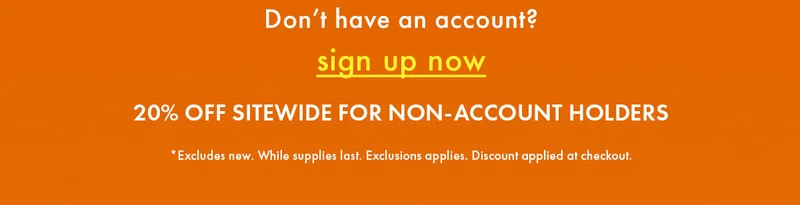 sign up now for free account