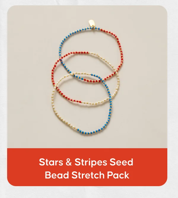 Stars & Stripes Seed Bead Stretch Pack