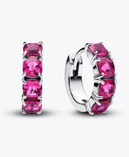 Pink Hoop Earrings