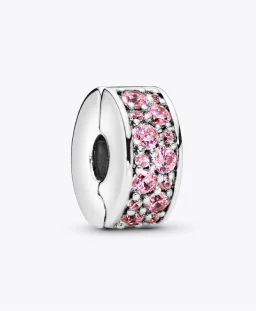 Pink Pavé Clip Charm