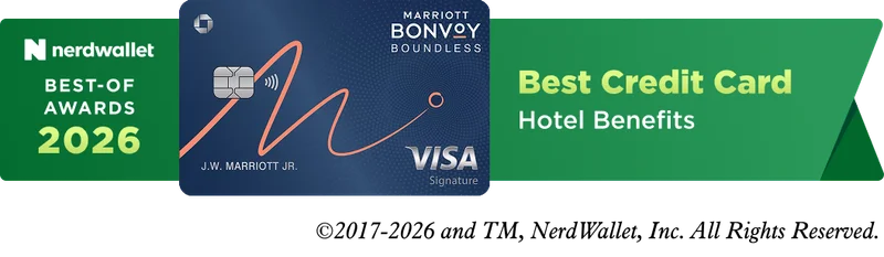 NerdWallet Best-of Awards 2026 | Best Credit Card - Hotel Benefits