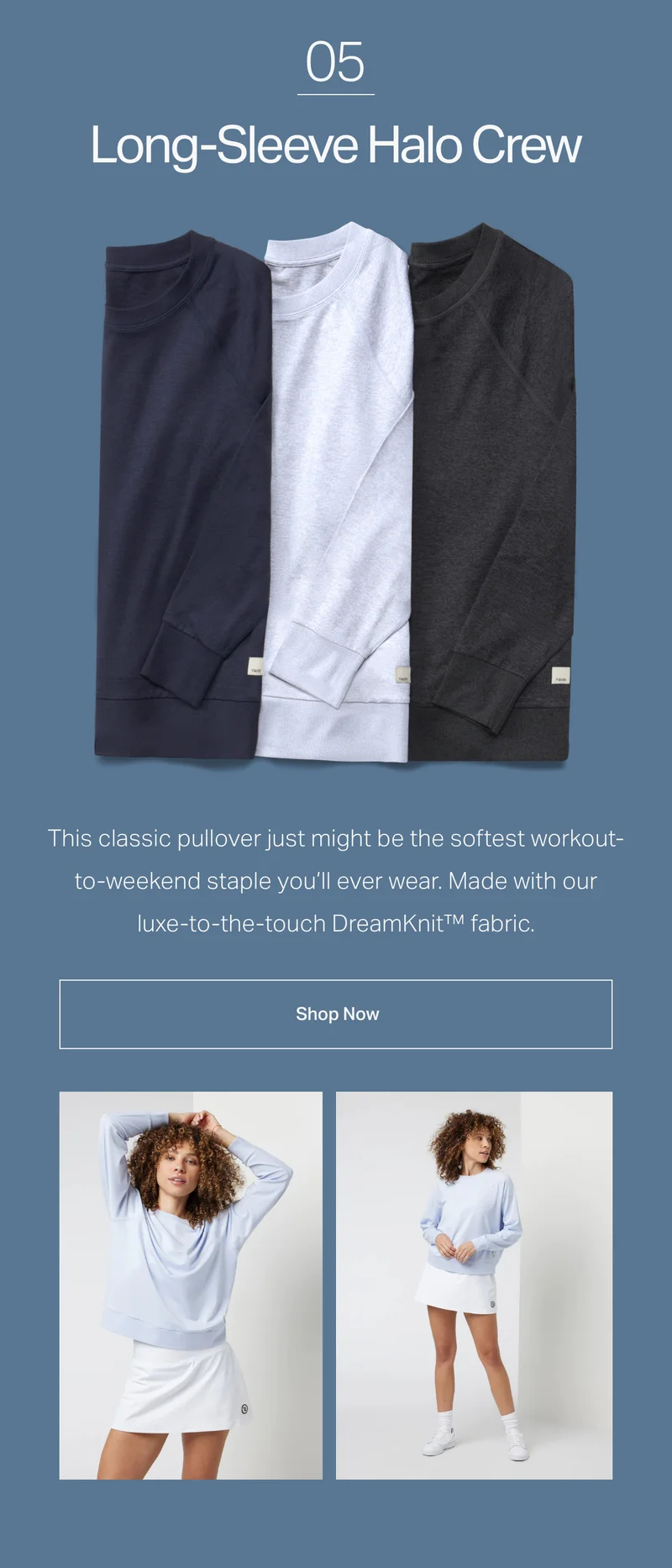 Long-Sleeve Halo Crew