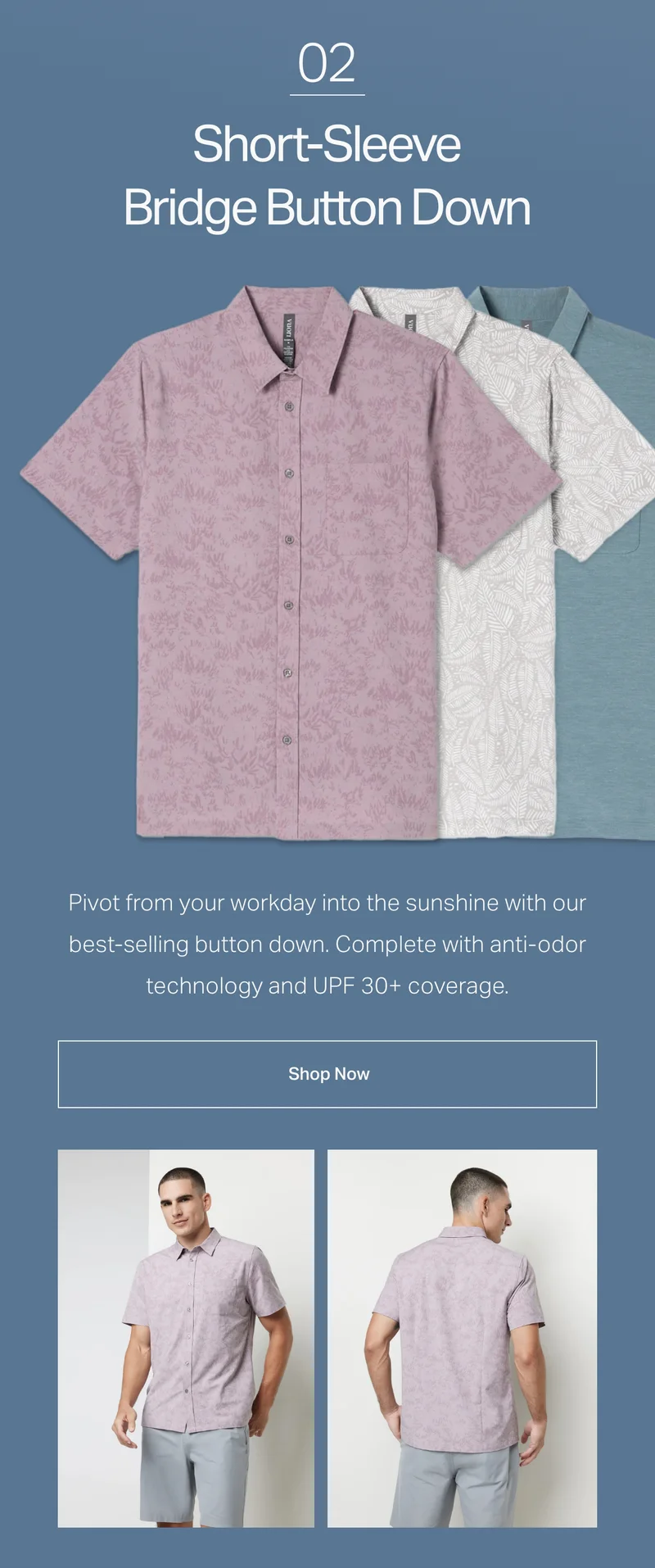 Short-Sleeve Bridge Button Down