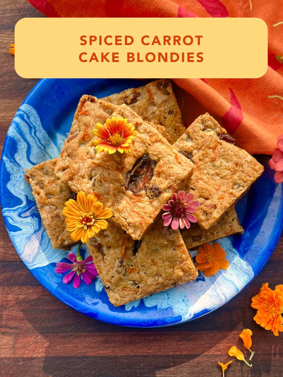 Spiced Carrot Cake Blondies