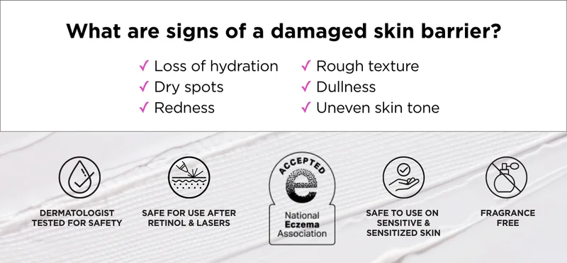 What are signs of a damaged skin barrier