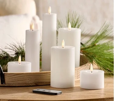 Home Reflections S/6 Flameless Mixed Size Pillar Set