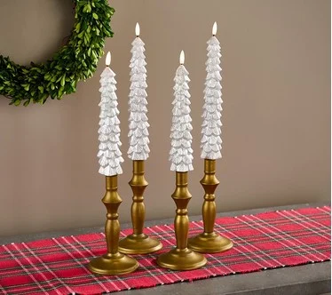 Home Reflections Set of 4 Flameless Tree Tapers