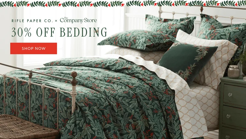 RIFLE PAPER CO. X The Company Store - 30% OFF BEDDING | SHOP NOW