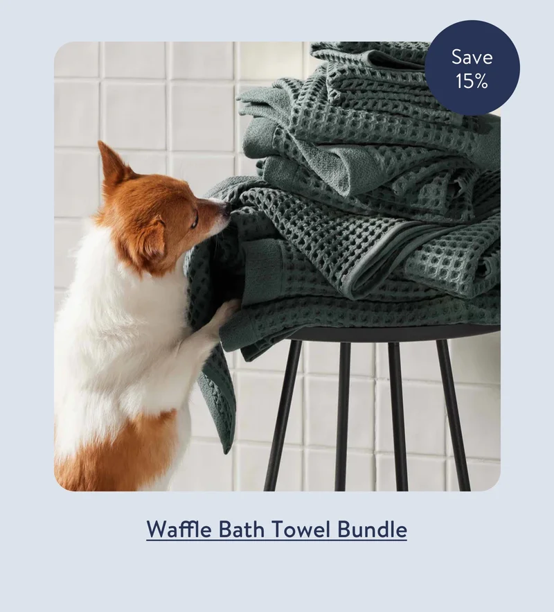 Waffle bath towel bundle