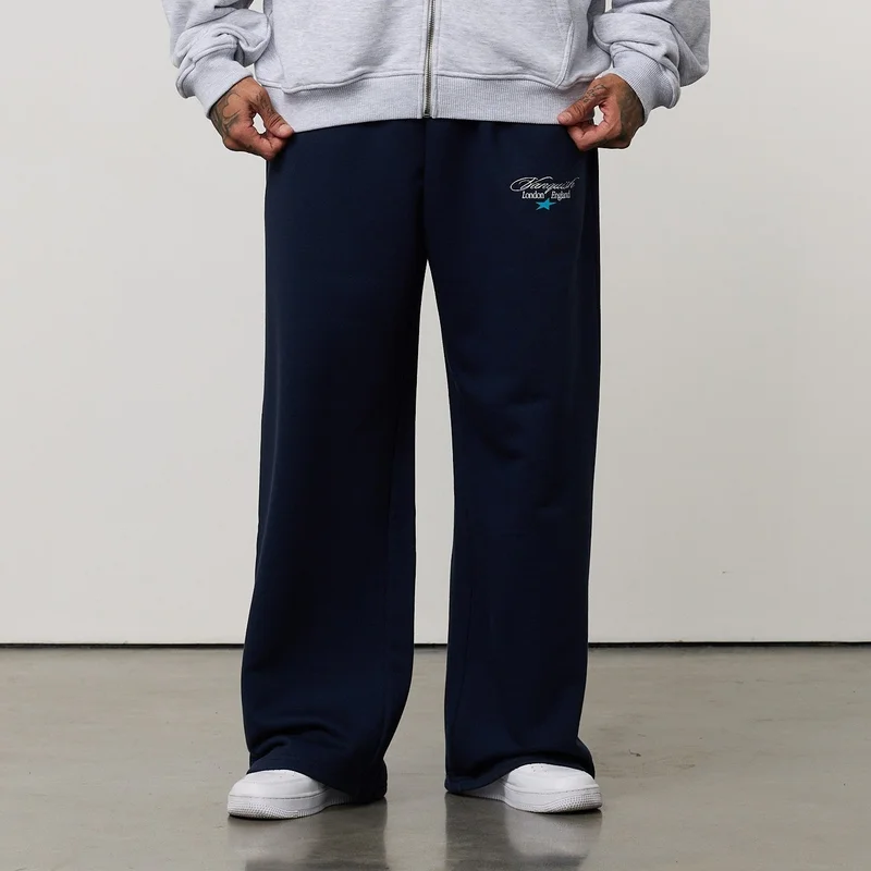 Image of ACONITE BLUE OVERSIZED STRAIGHT LEG SWEATPANTS