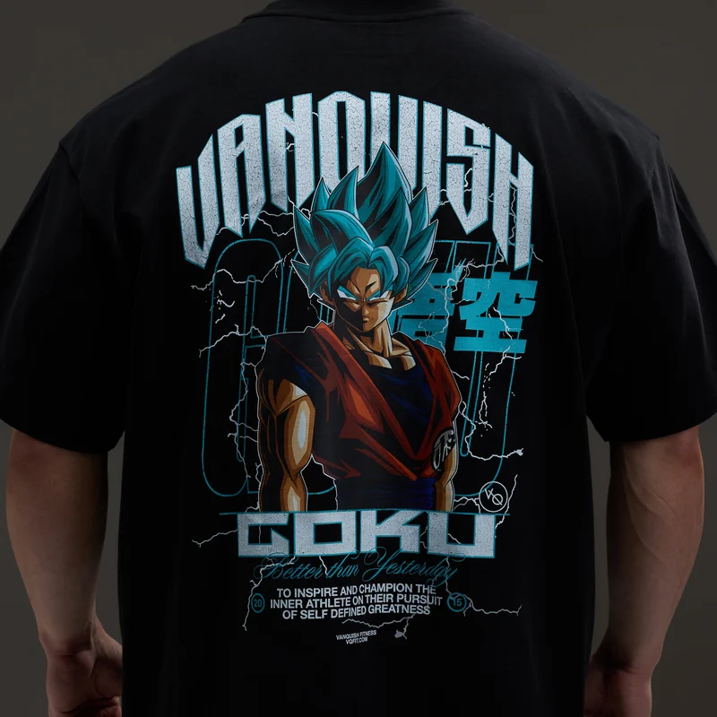 Image of Vanquish DBS Goku SSGS Black Oversized T Shirt