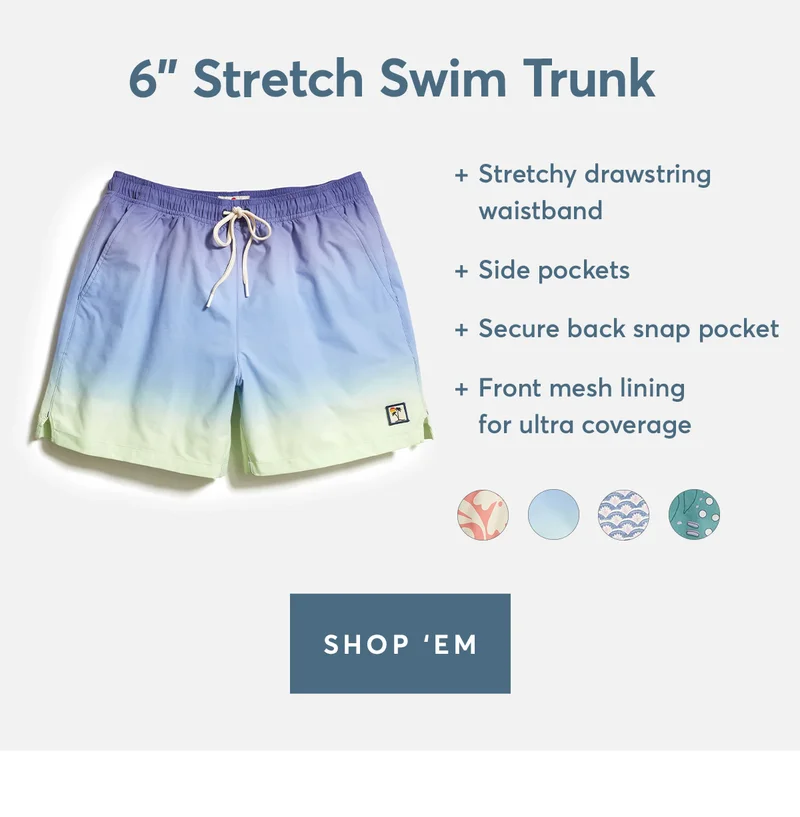6" Stretch Swim Trunk