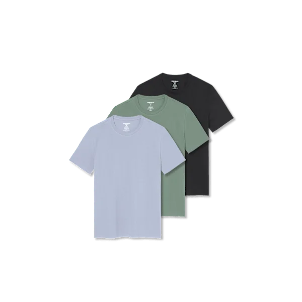 Men's Pima Cotton Crew Neck T-Shirt 3-Pack