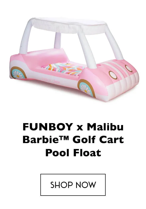 FUNBOY x Malibu Barbie™️ Golf Cart Pool Float