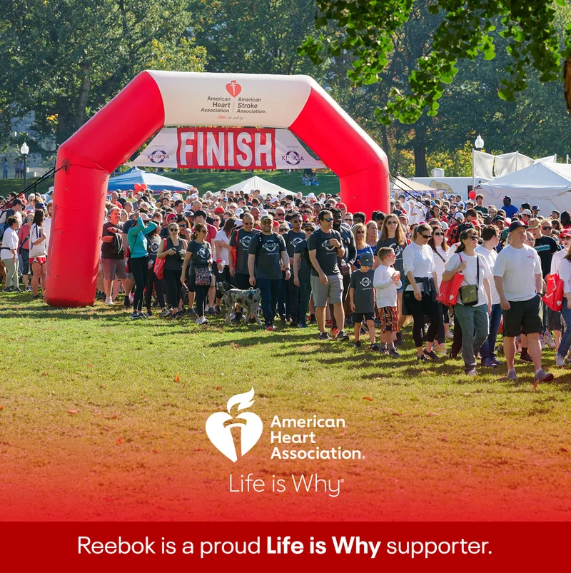American Heart Association® | Life is Why® | Reebok is a proud Life is Why supporter.