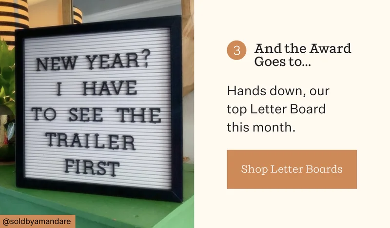 3. And the Award Goes to... | Hands down, our top Letter Board this month. | Shop Letter Boards