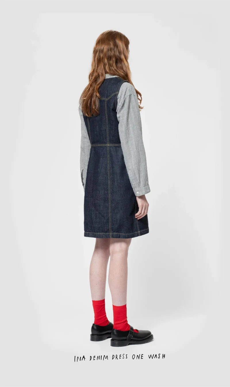 Ina Denim Dress One Wash Dark Blue