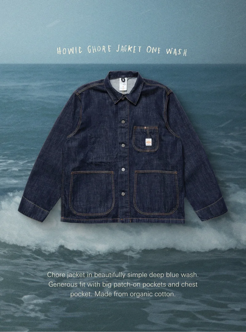 Howie Chore Jacket One Wash Blue