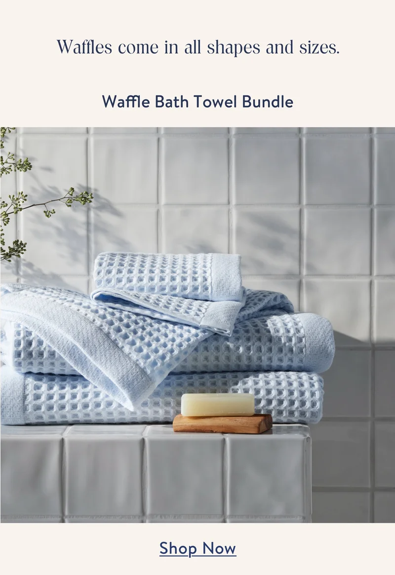 Waffle Bath Towel Bundle