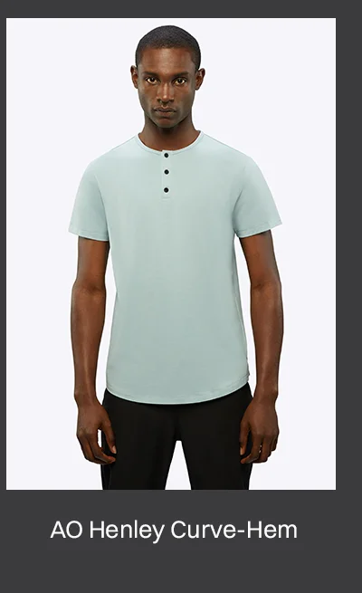 AO Henley Curve-Hem Tee