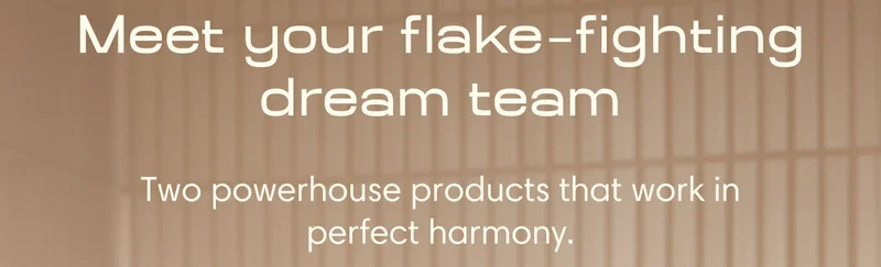 Meet your flake  fighting dream team  -  Two powerhouse products that work in perfect harmony.