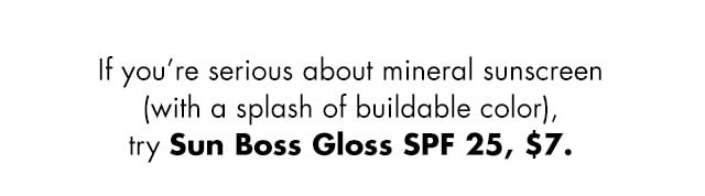 Mineral sunscreen with a splash of buildable color