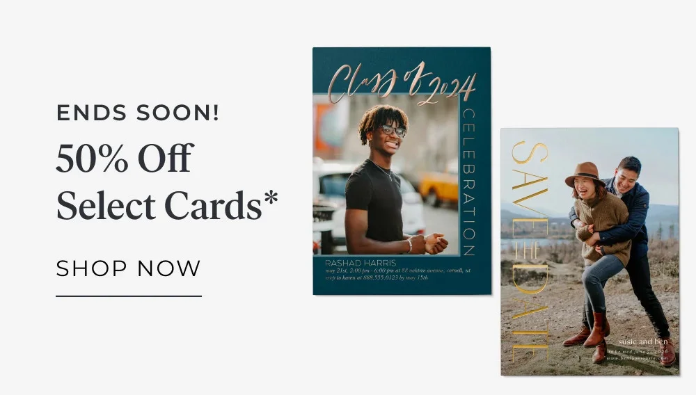 Pick your 4 FREEBIES + 50% off select cards