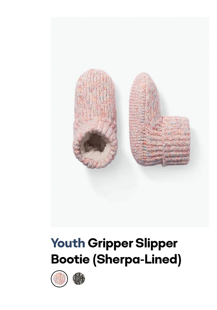 Youth Gripper Slipper Bootie (Sherpa-Lined)