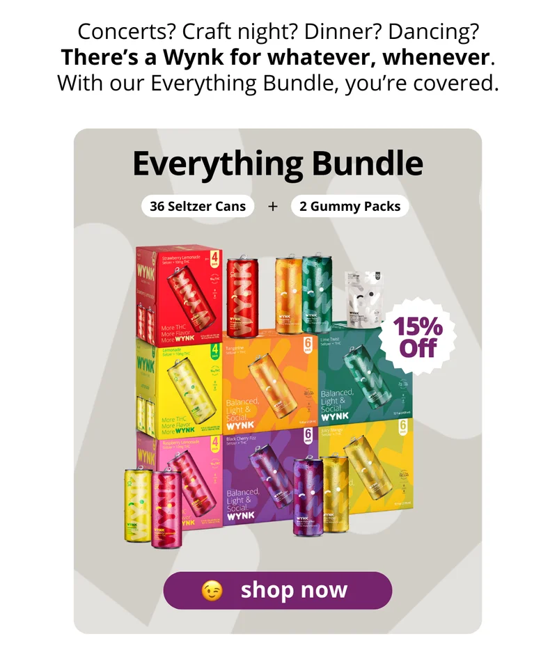 Concerts? Craft night? Dinner? Dancing? There's a Wynk for whatever, whenever. With our Everything Bundle, you're covered. [Shop Now]
