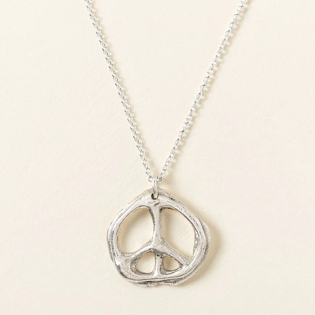 Handmade Peace Sign Necklace