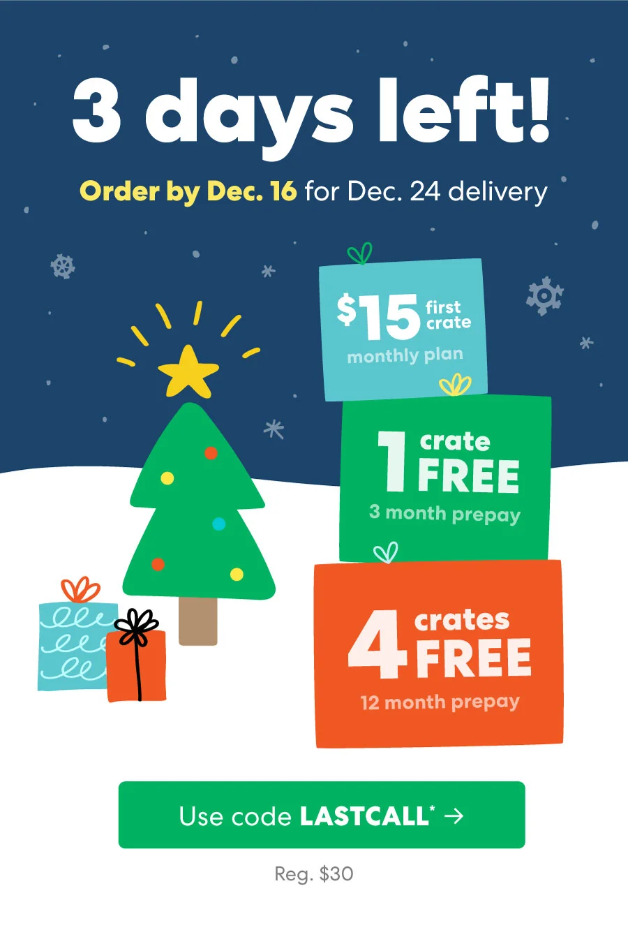 3 days left! Order by Dec 16 for Dec 24 delivery