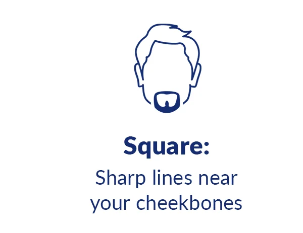 Square: Sharp lines near your cheekbones