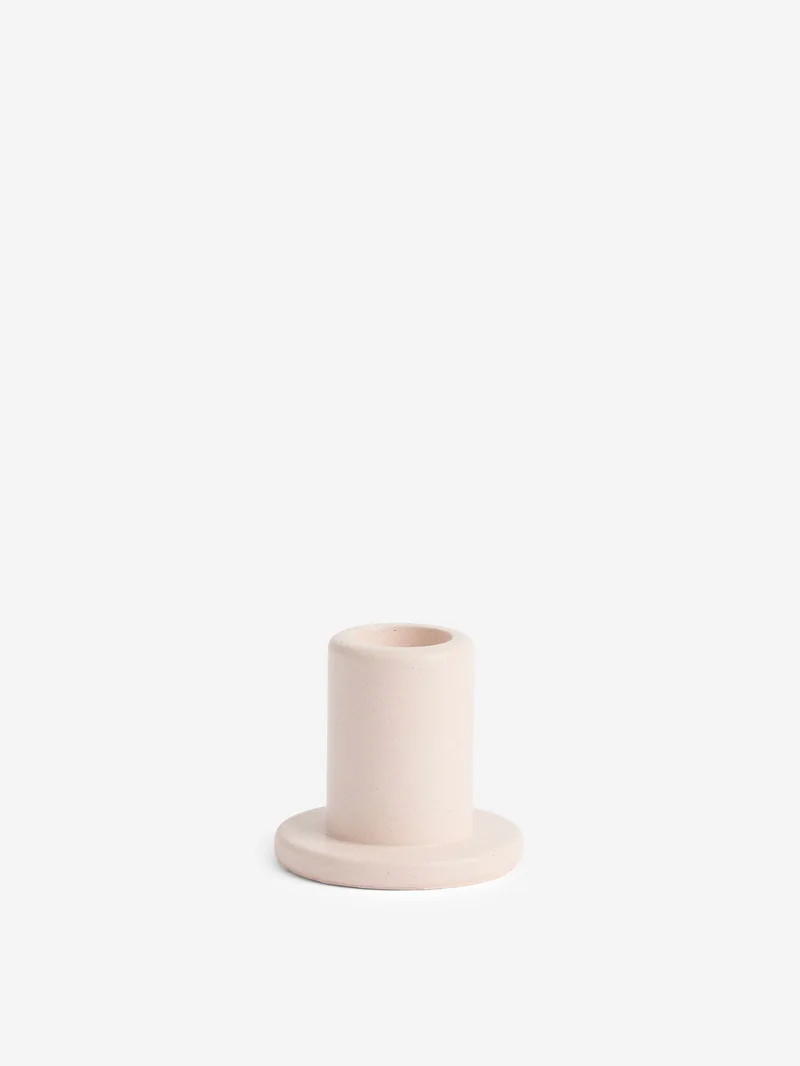 Image of HAY Tube Candleholder Concrete - Light Pink