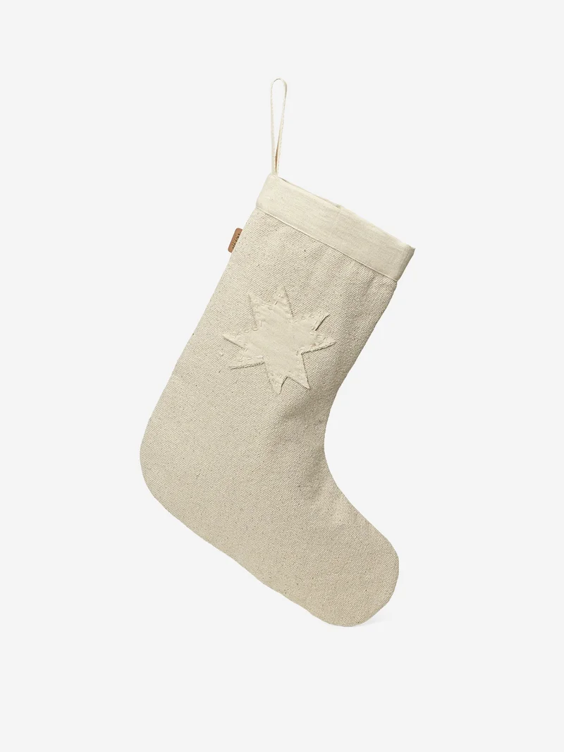 Image of ferm LIVING Vela Christmas Stocking - Natural