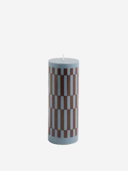 Image of HAY Column Candle Medium - Anthrachite And Bordeaux