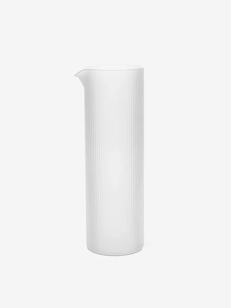 Image of ferm LIVING Ripple Water Jug - Frosted