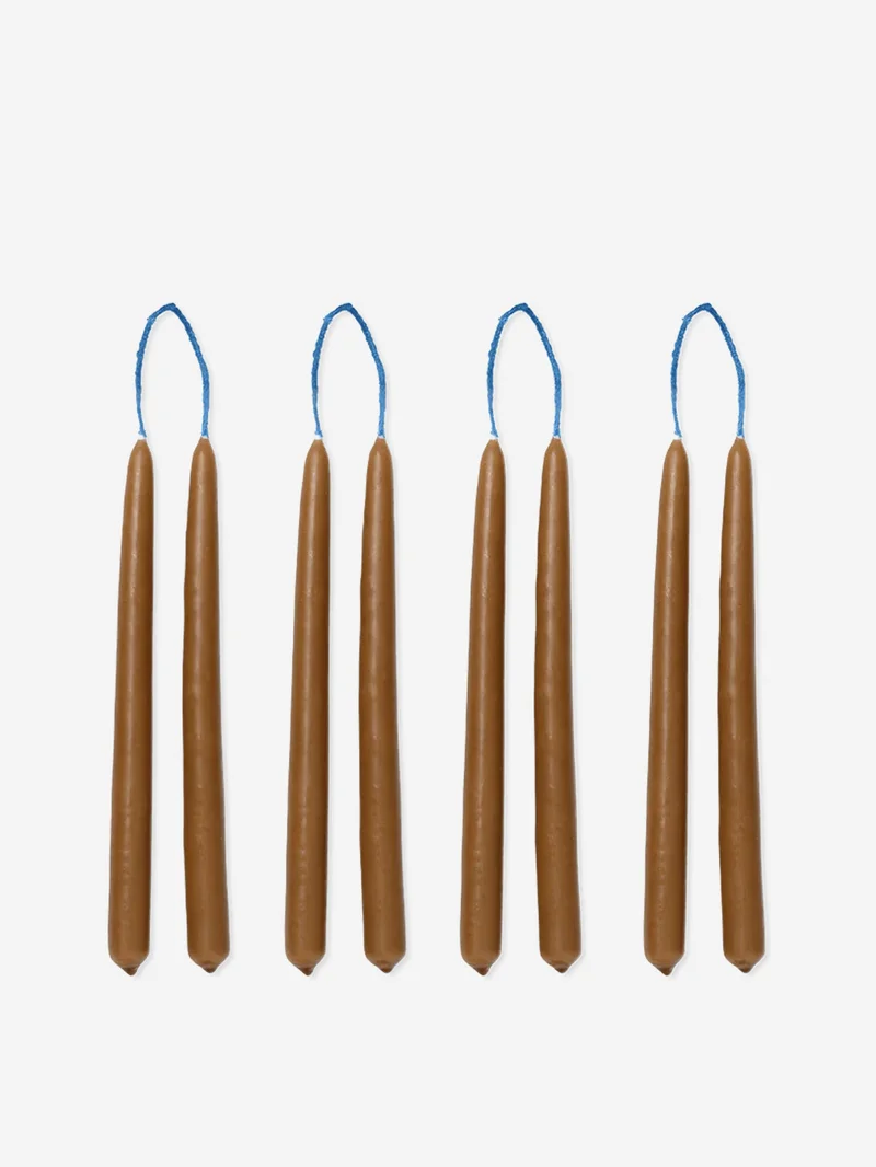 Image of ferm LIVING Dipped Candles Set of 8 - Amber