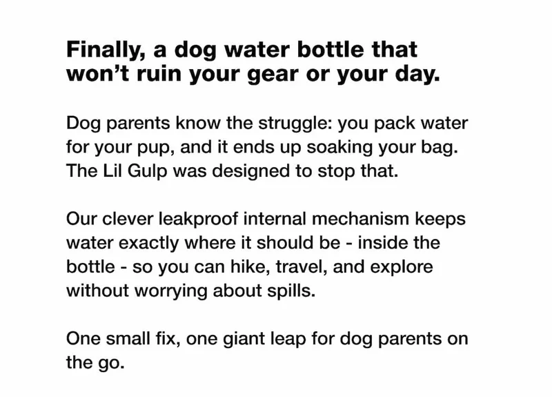 Finally, a dog water bottle that won’t ruin your gear or your day.
