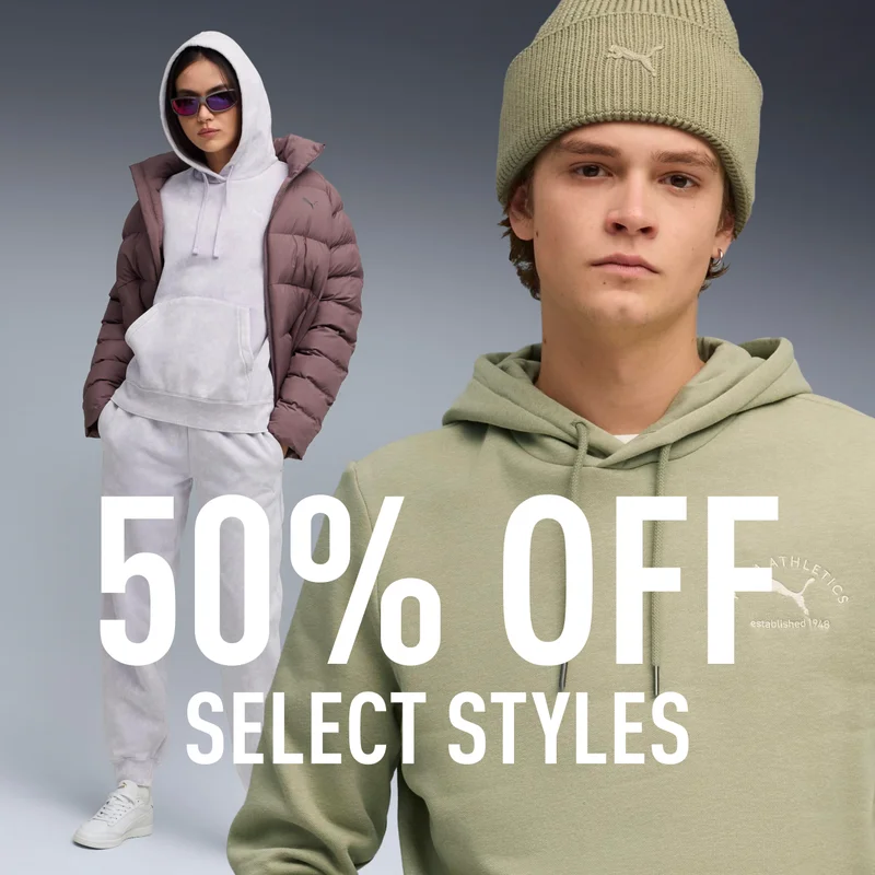 50% OFF SELECT STYLES