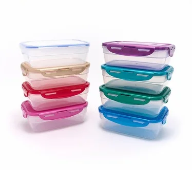 LocknLock Set of 8 Multi Color Nesting Rectangle Storage Set