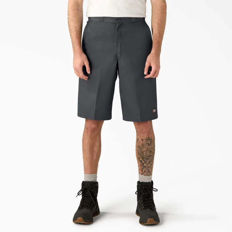 Loose Fit Flat Front Work Shorts
