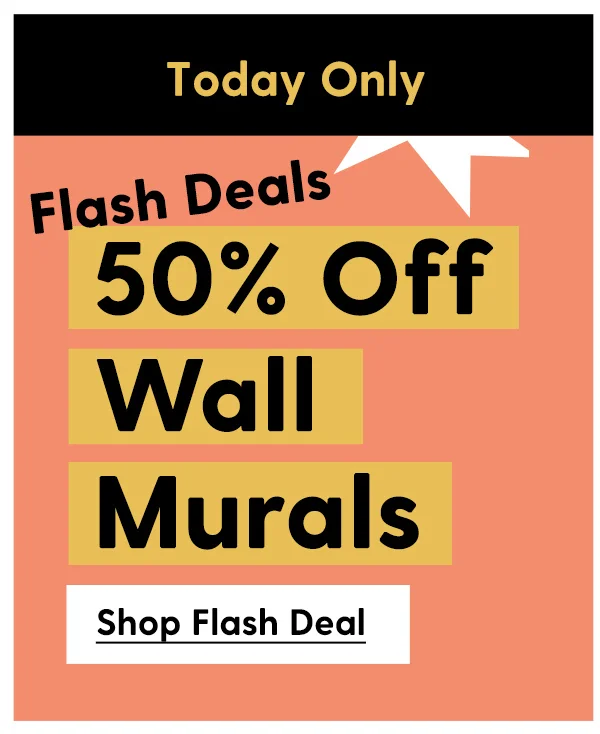 TODAY ONLY | Flash Deals: 50% Off Wall Murals | Shop Flash Deal