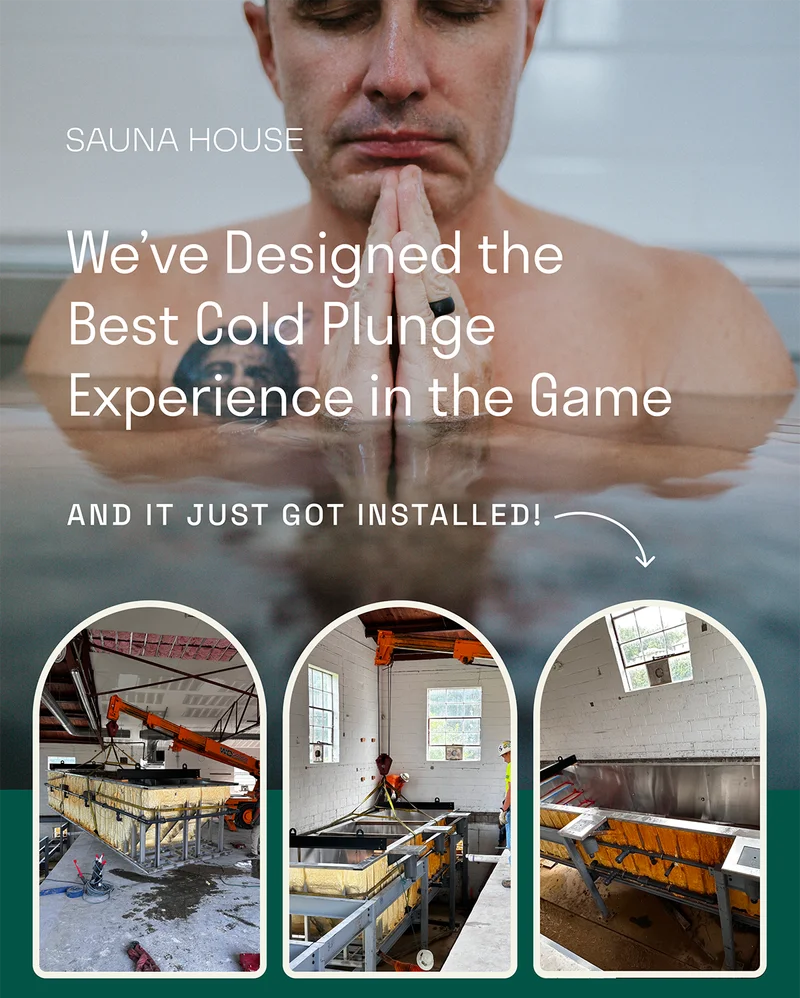 We've designed the best cold plunge experience in the game and it just got installed.